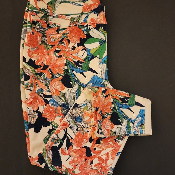 Preowned Chico Jeggings Ankle, Floral, Women's Size 0.5, USA 6P Good - Picture 4 of 14